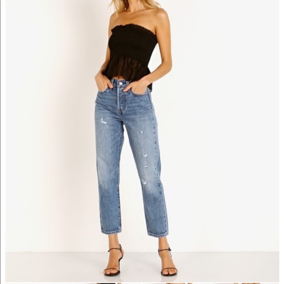 LEVI’S WEDGIE STRAIGHT LEG JEAN SELVEDGE PREMIUM DENIM BEFORE DAWN 25 - Picture 1 of 10